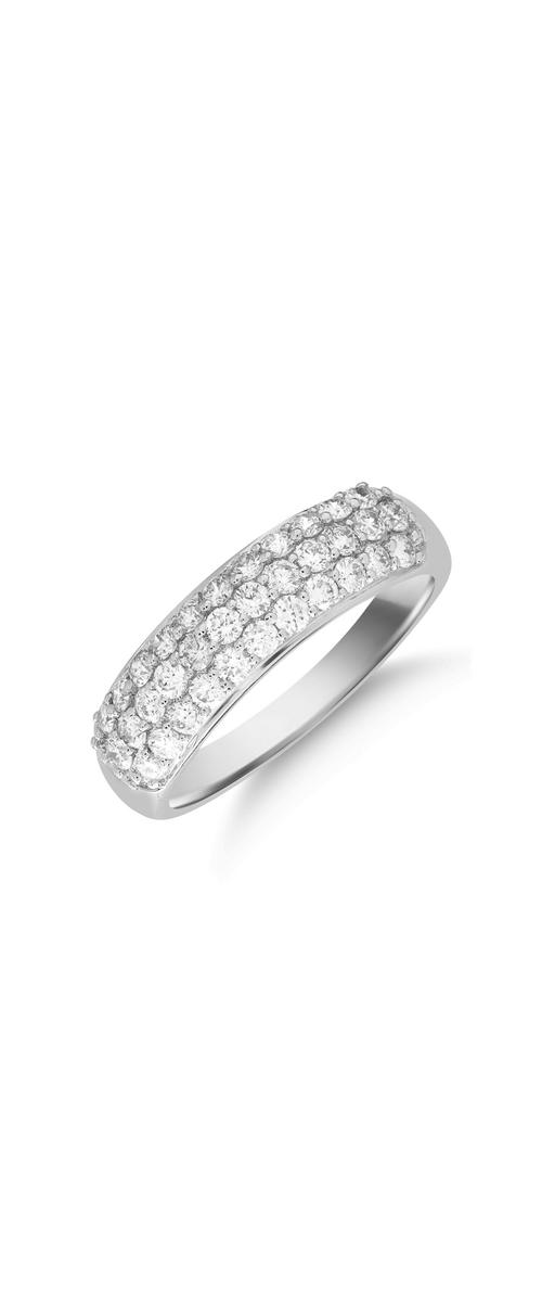 Gyűrű 14K-os fehér aranyból 0.748ct gyémánttal