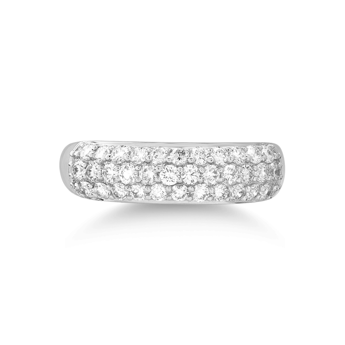 Gyűrű 14K-os fehér aranyból 0.748ct gyémánttal