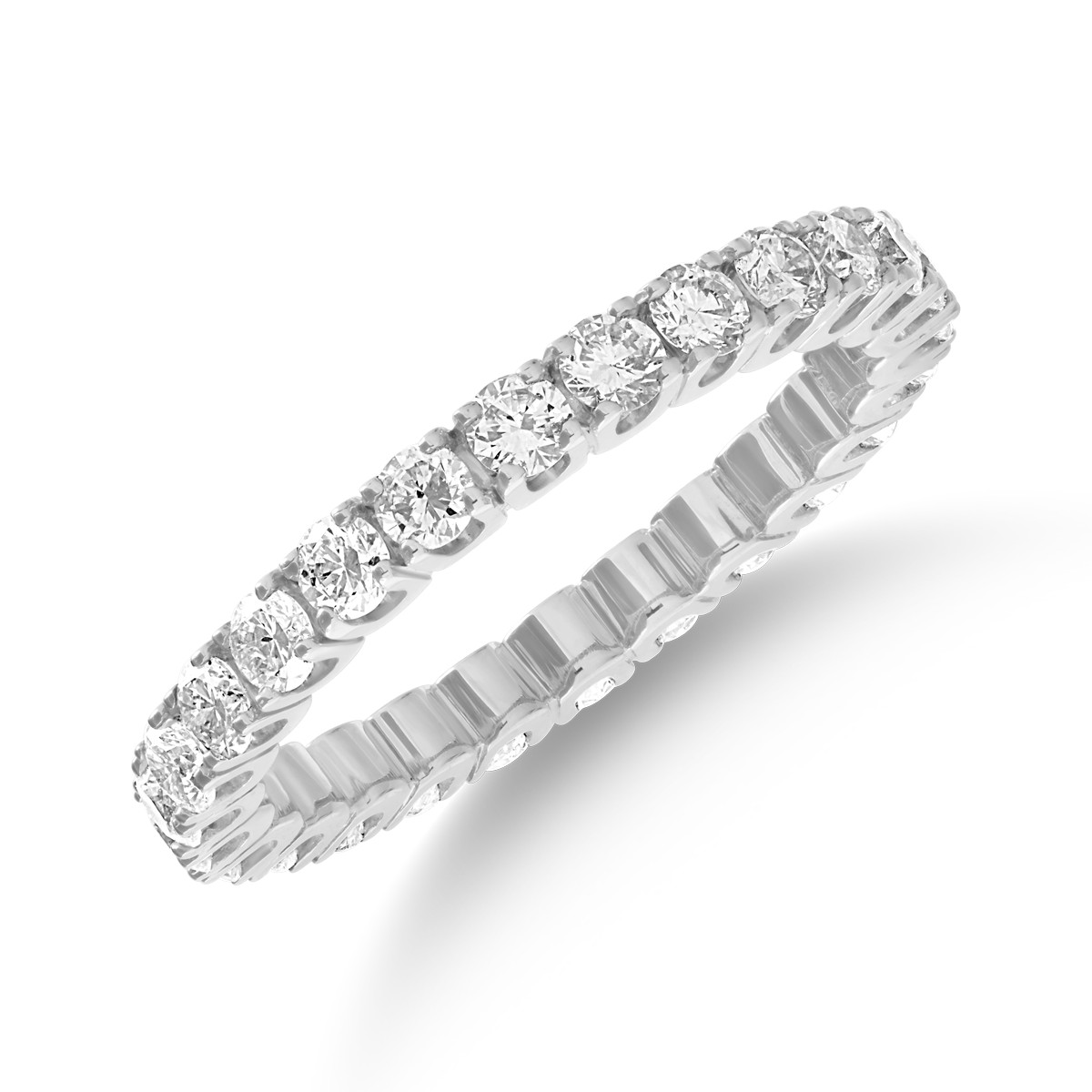 18K fehérarany végtelenített gyűrű 2ct gyémántokkal