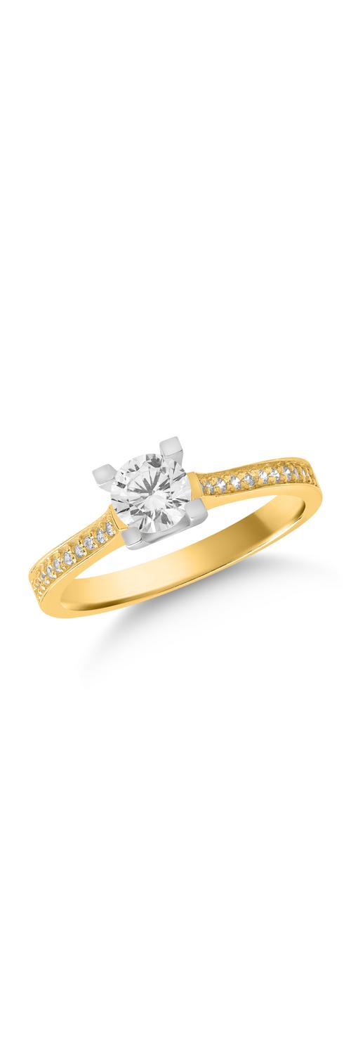 Годежен пръстен от жълто-бяло злато 14K