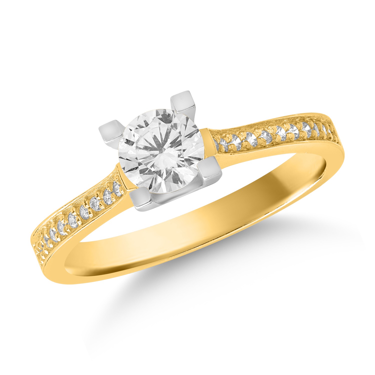 Годежен пръстен от 14K бяло-жълто злато
