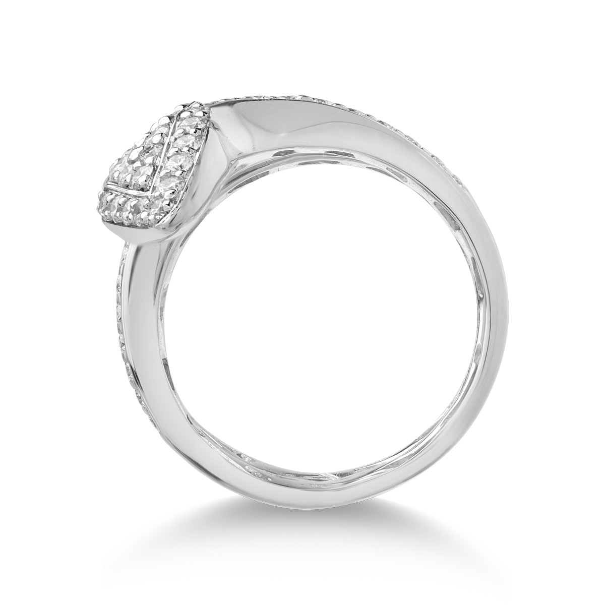 18K white gold ring with diamonds of 0.93ct