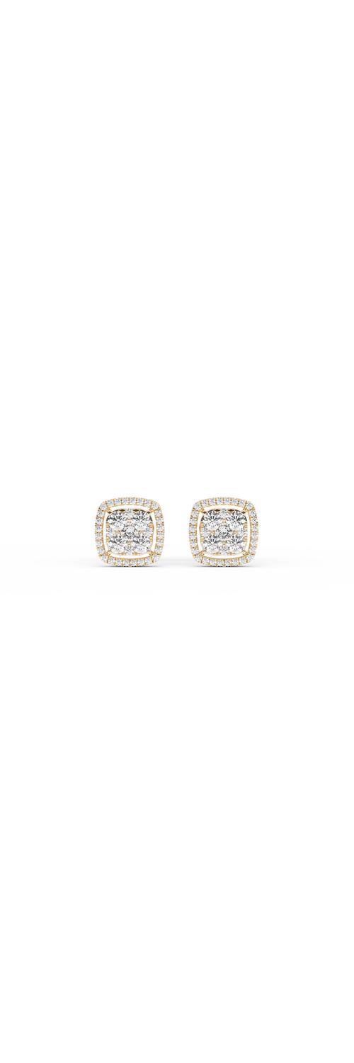 18K yellow gold earrings with 0.9ct diamonds
