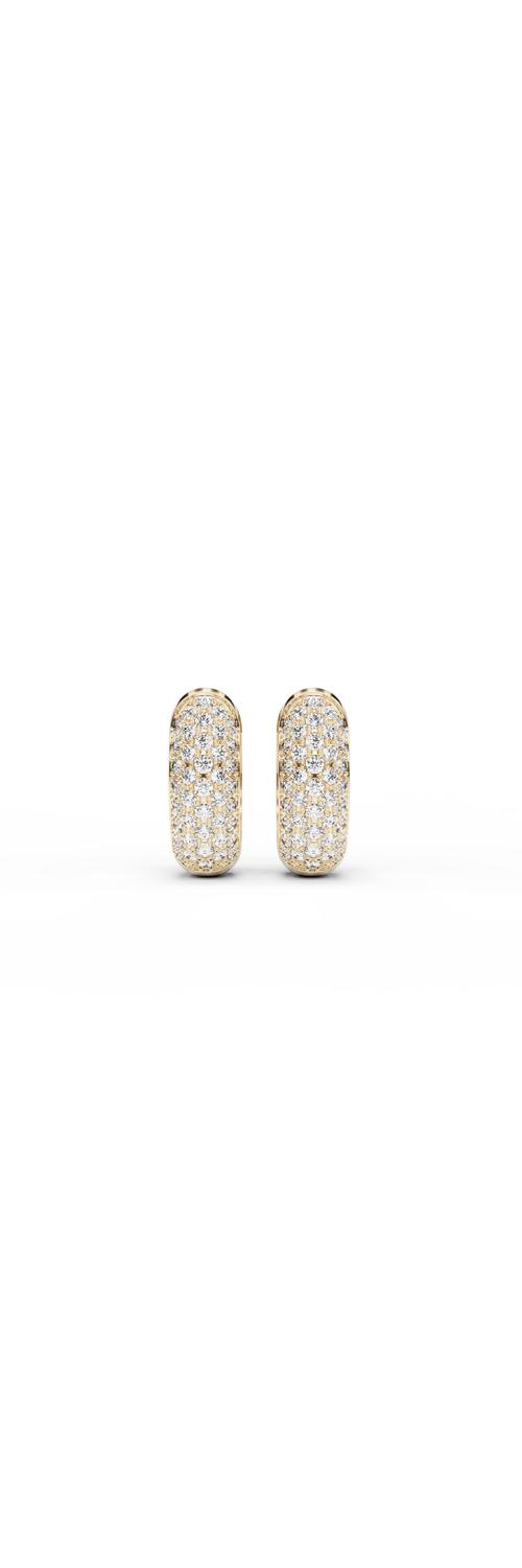 18K yellow gold earrings with 0.37ct diamonds