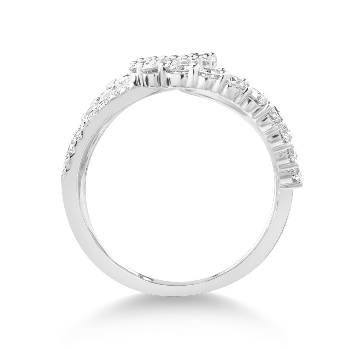 18K fehérarany gyűrű 1,65 karátos gyémántokkal