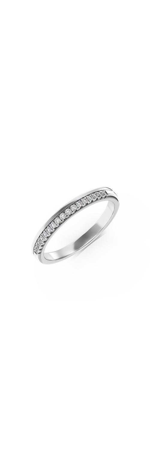 14K white gold ring with 0.11ct diamonds