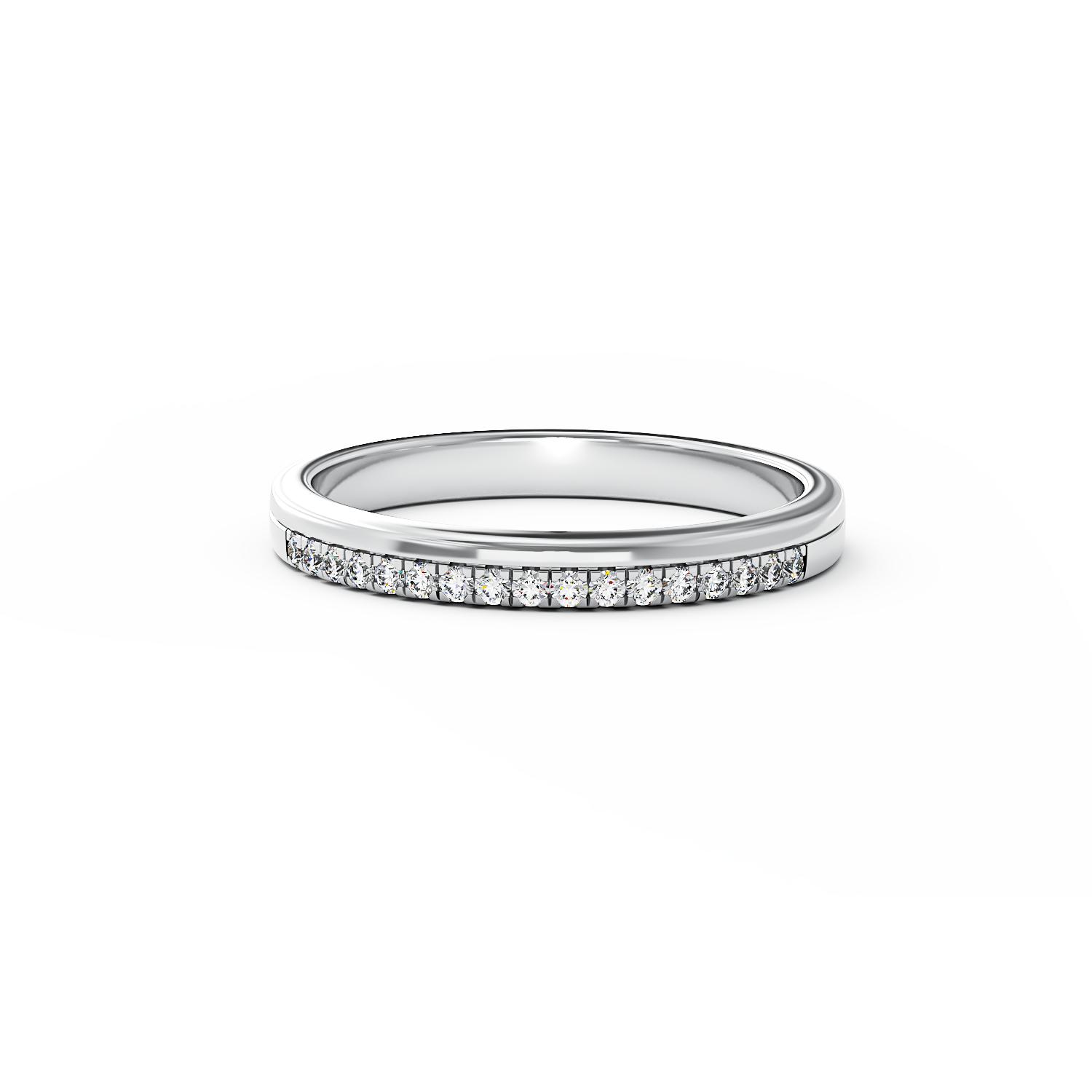 Gyűrű 14K-os fehér aranyból 0.11ct gyémánttal