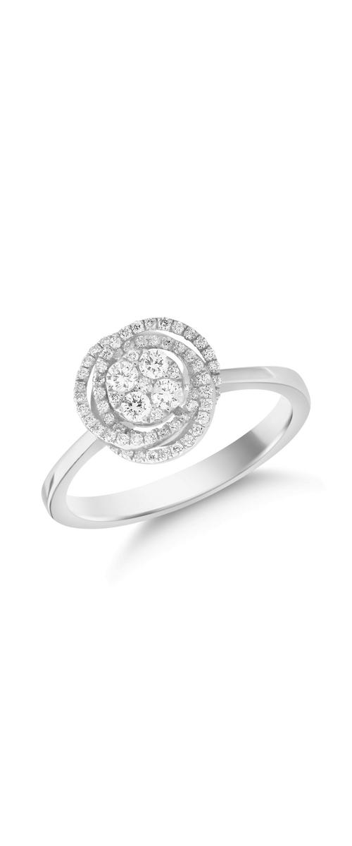 Gyűrű 18K-os fehér aranyból 0.32ct gyémánttal
