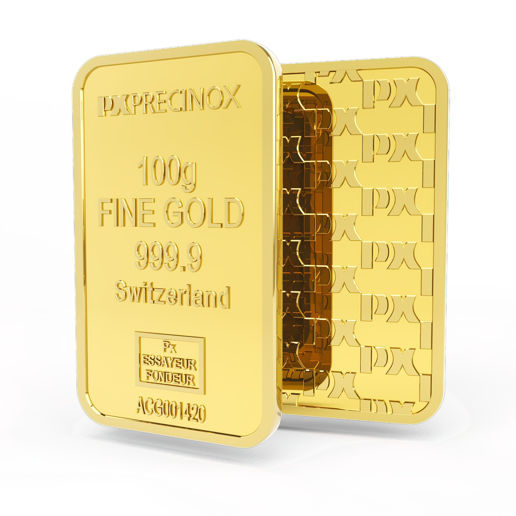 Sztabka złota 100g, Szwajcaria, Fine Gold 999.9