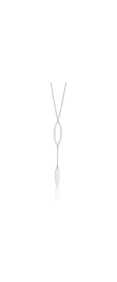 14K white gold chain with pendant