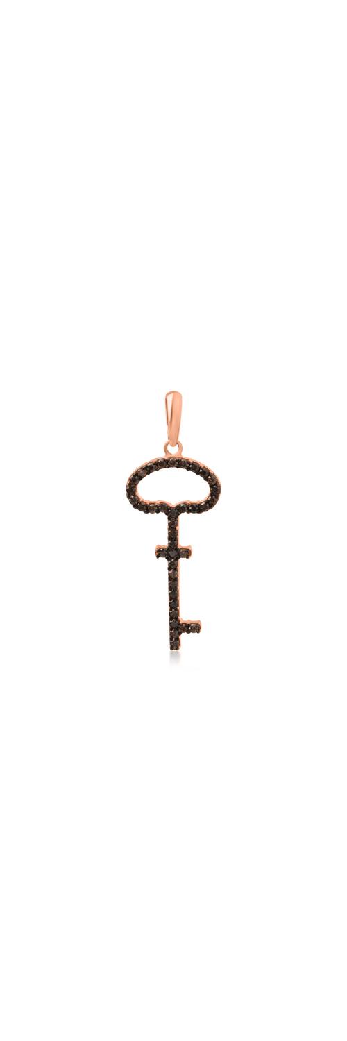 14K rose gold key pendant