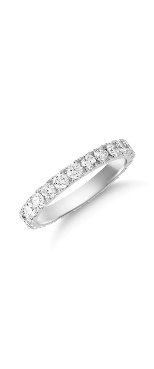 18K white gold infinity ring with 1.19ct diamonds