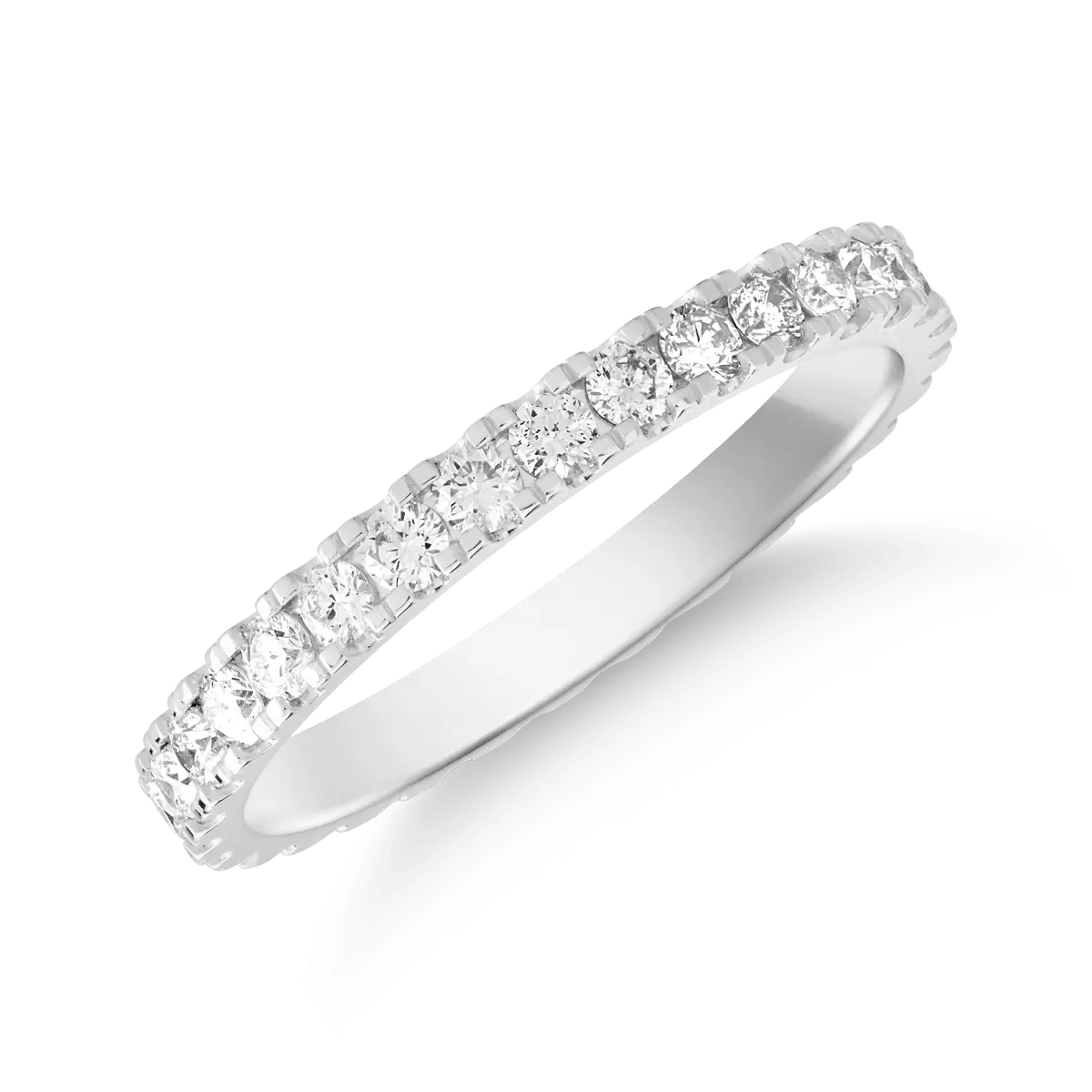 18K white gold ring with 0.73ct diamond