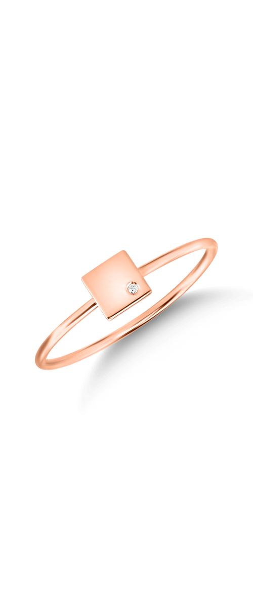 Gyűrű 14K-os rózsaszín aranyból