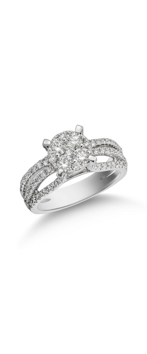 18K white gold engagement ring with 1.32ct diamonds