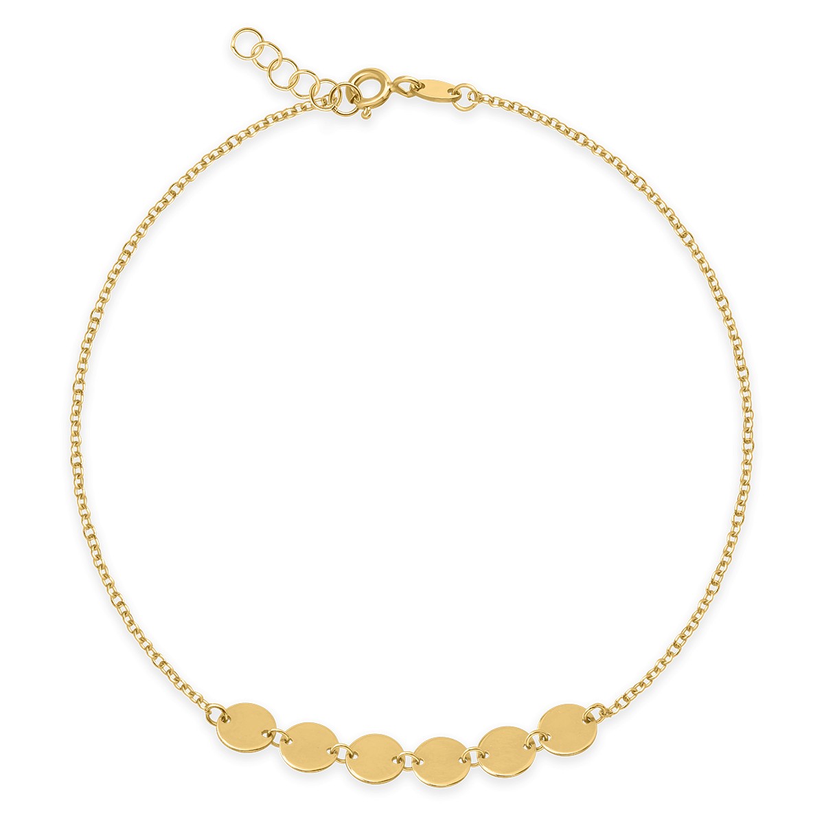 14K yellow gold bracelet with coins