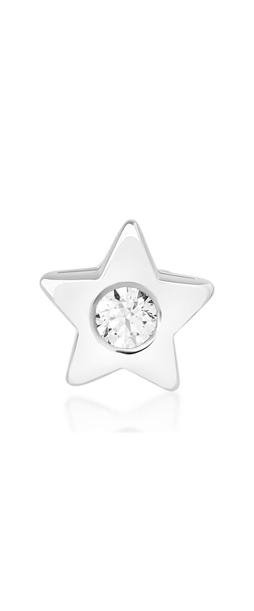 14K white gold star pendant