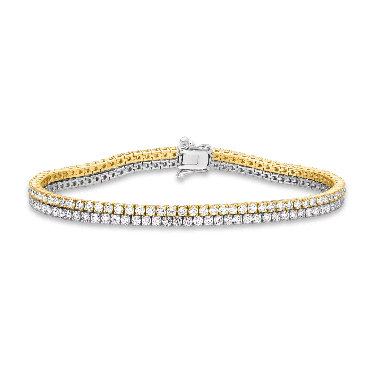 18K white-yellow gold bracelet with 4.72ct diamonds