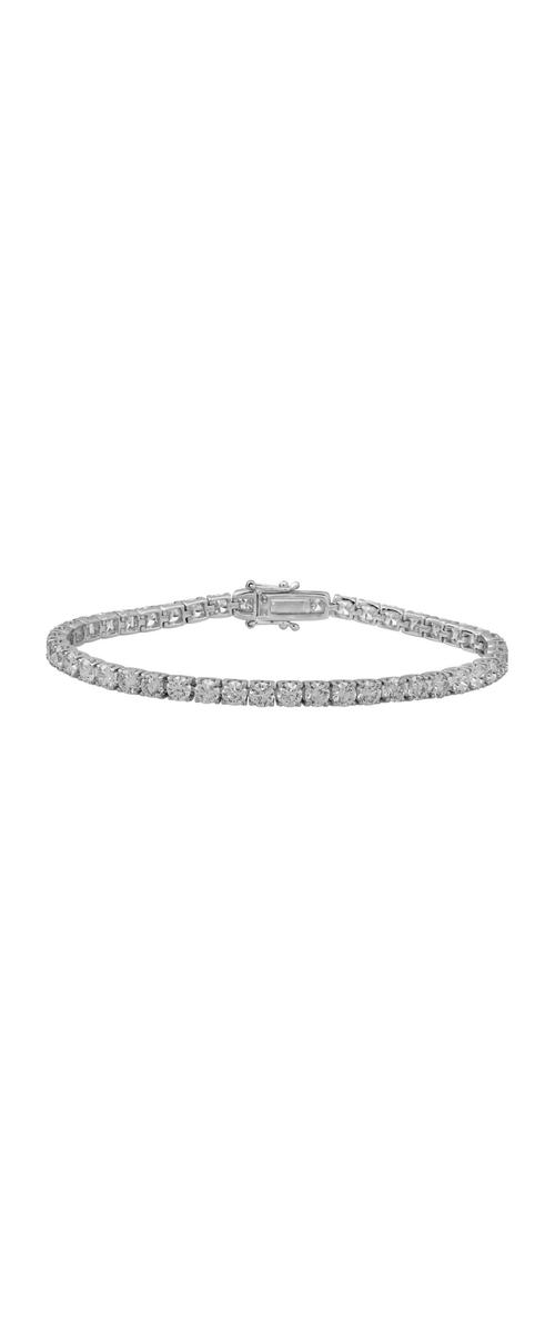 18K white gold tennis bracelet with 8ct diamonds