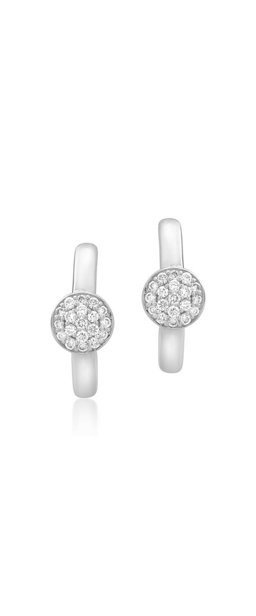 18K white gold earrings with 0.11ct diamonds