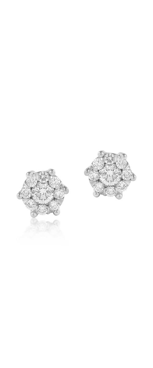18K white gold earrings with 0.358ct diamonds