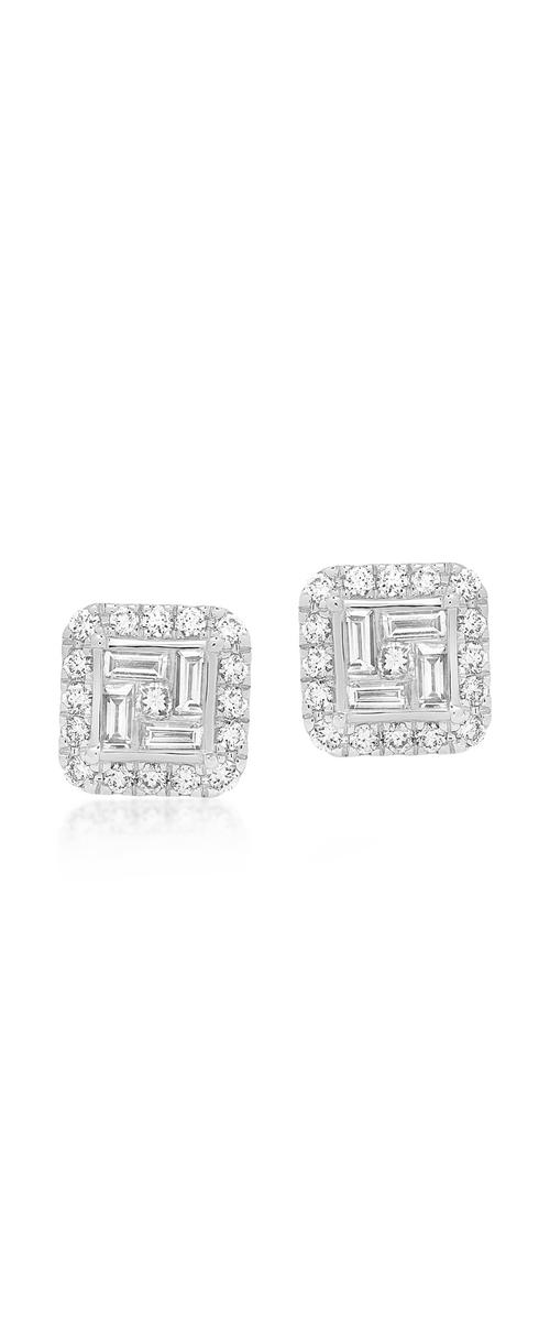 18K white gold earrings with 0.77ct diamonds