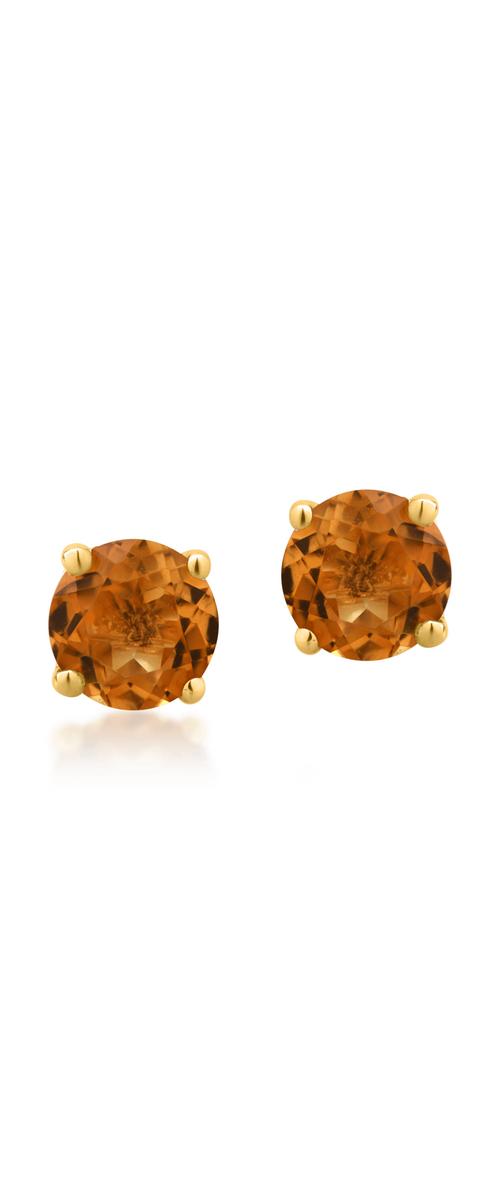 14K yellow gold earrings with 0.97ct citrines