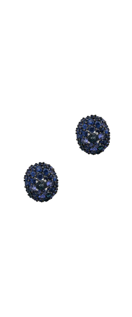 18K white gold earrings with 6.61ct semiprecious stones