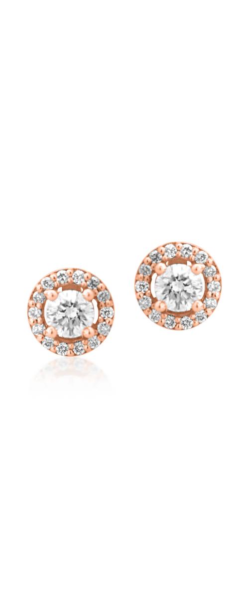 18K rose gold earrings with 0.34ct diamonds