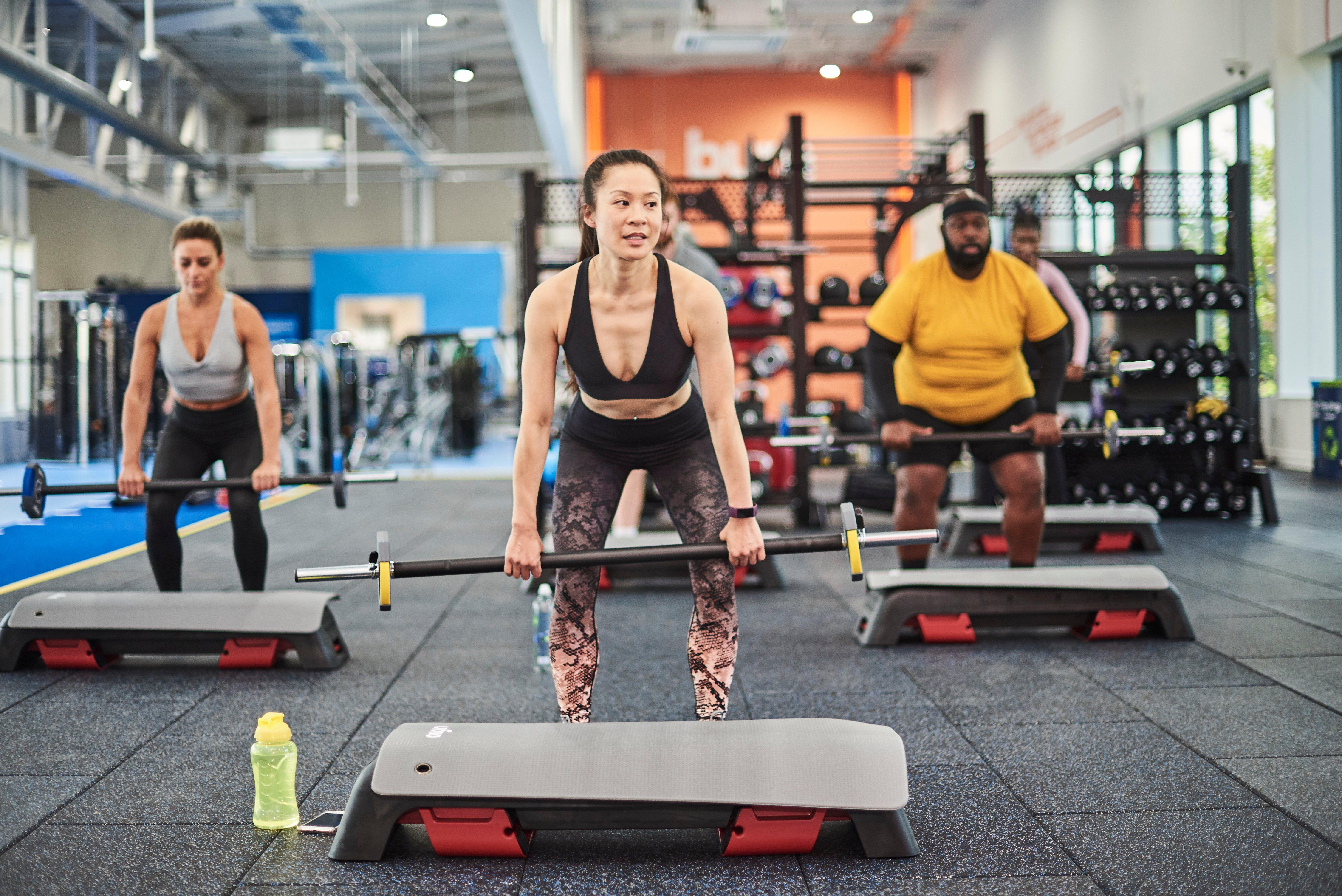 Members at a strength and conditioning class
