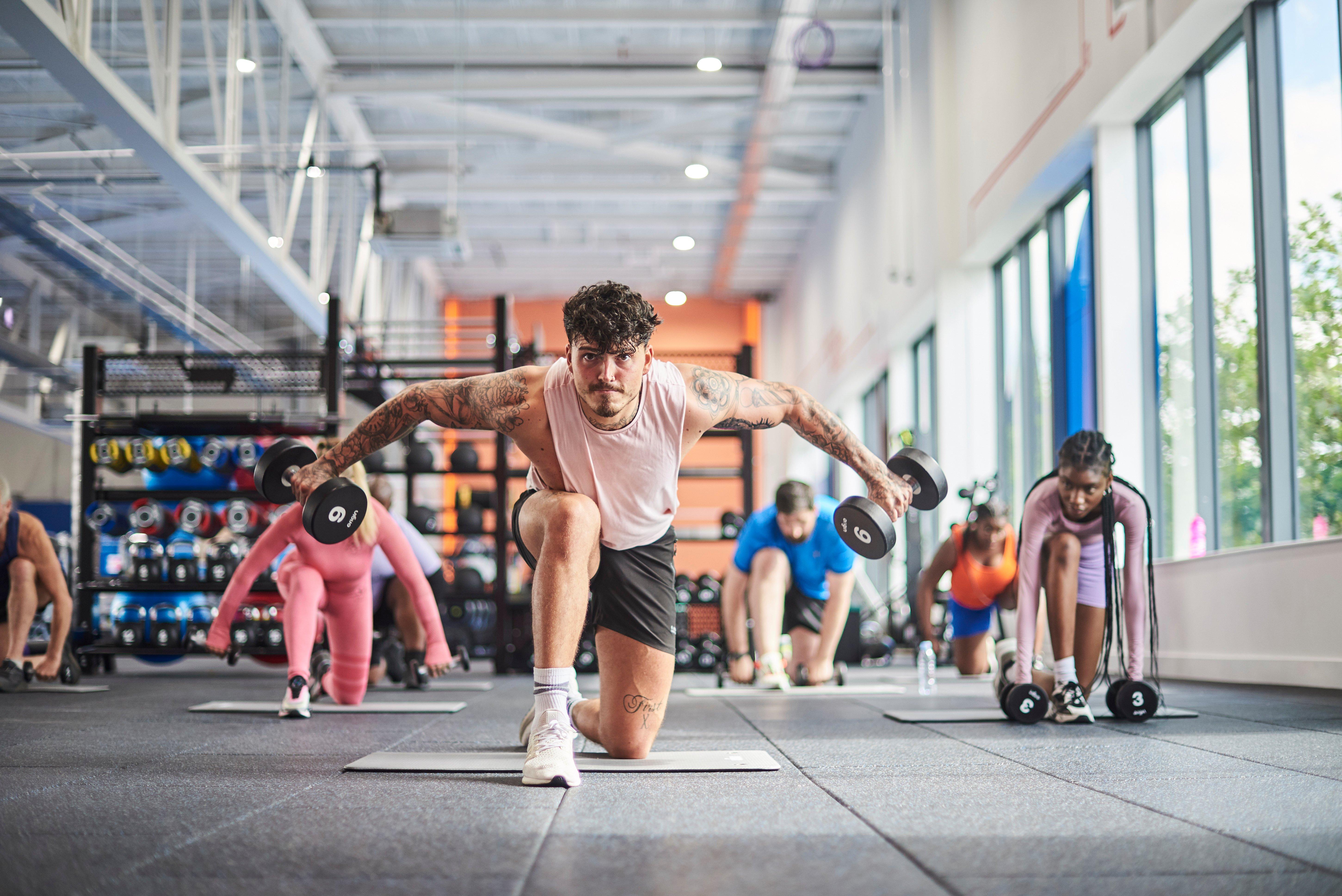 Members at a strength and conditioning class