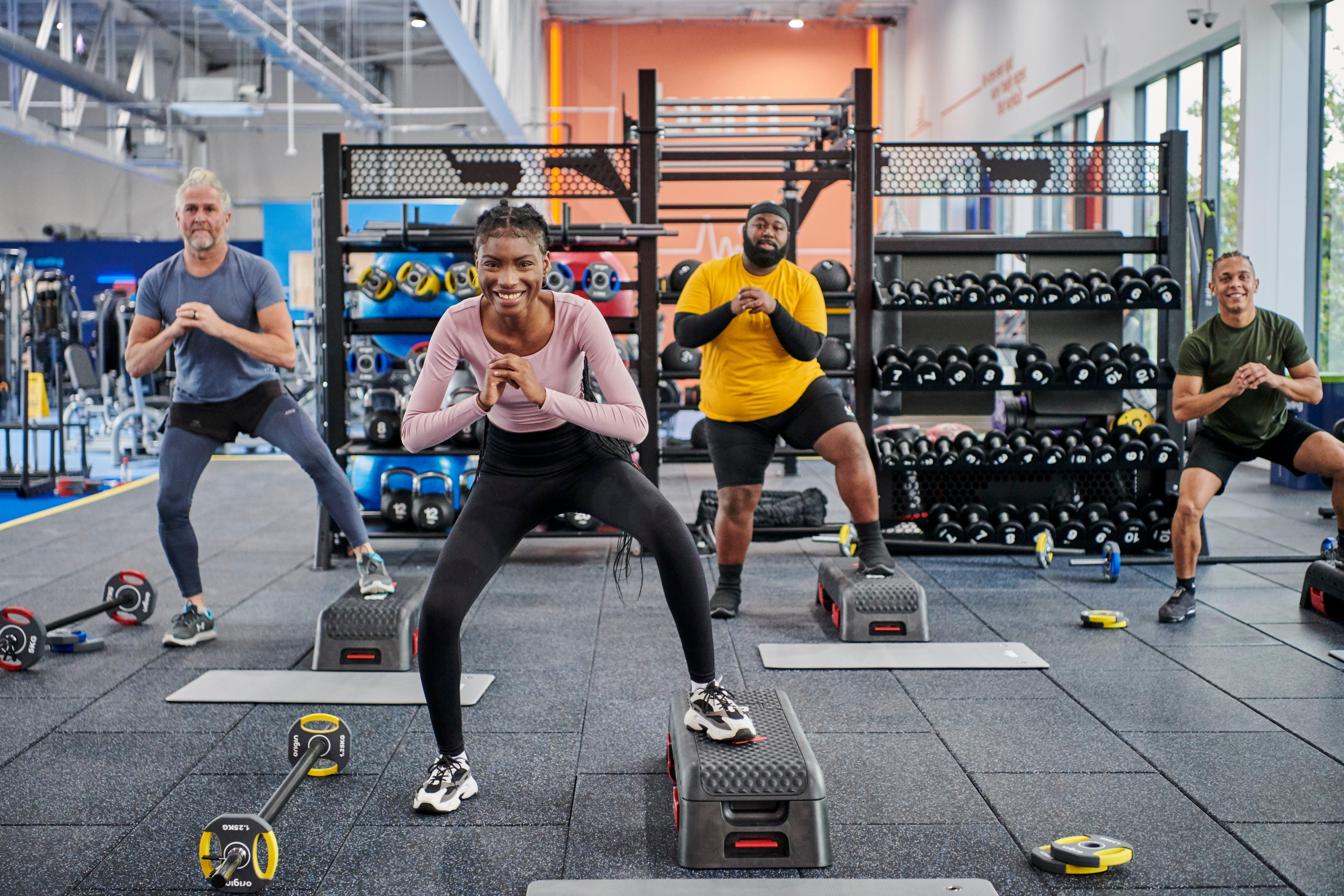 Members at cardio classes