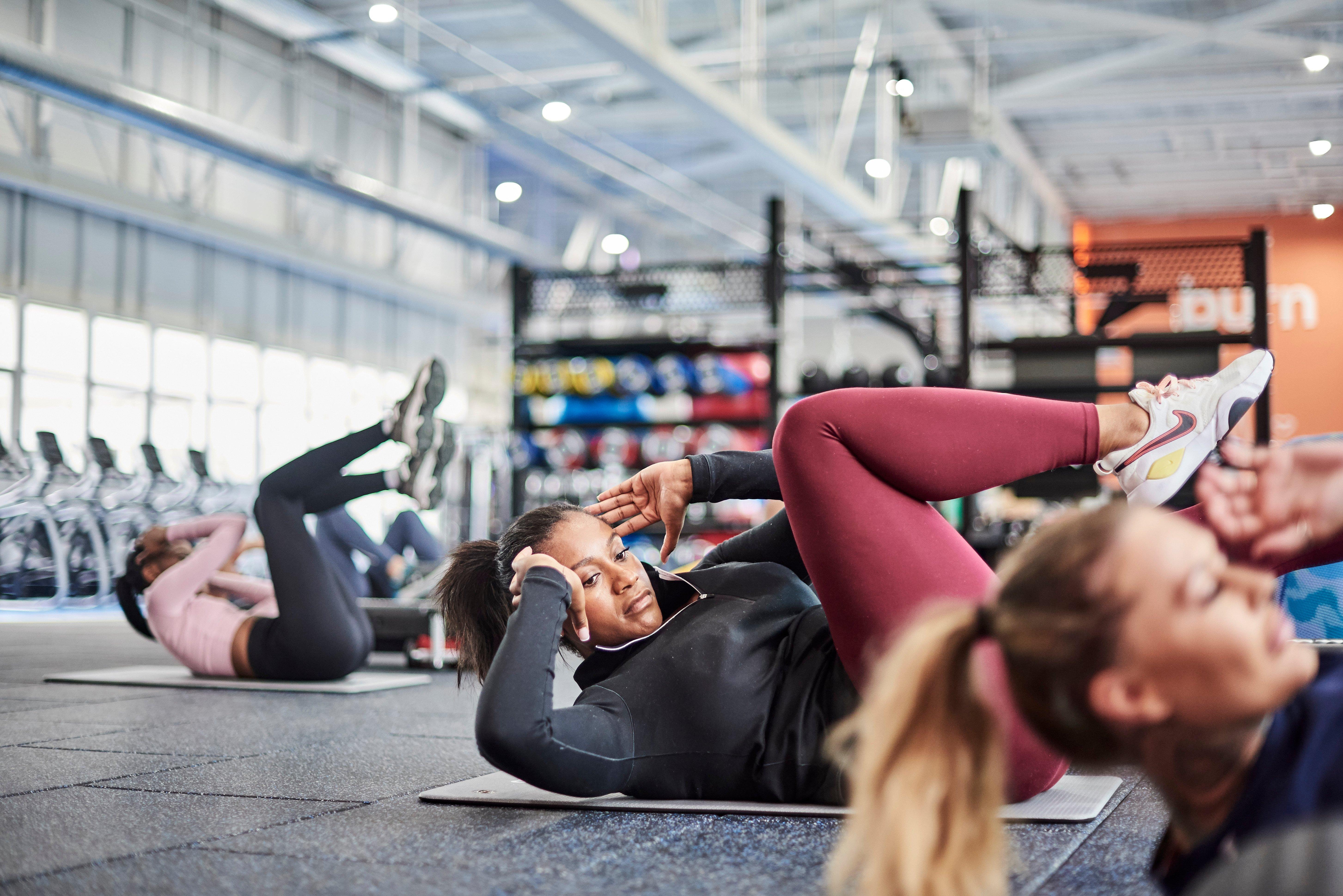 Members at a Cardio Blast class