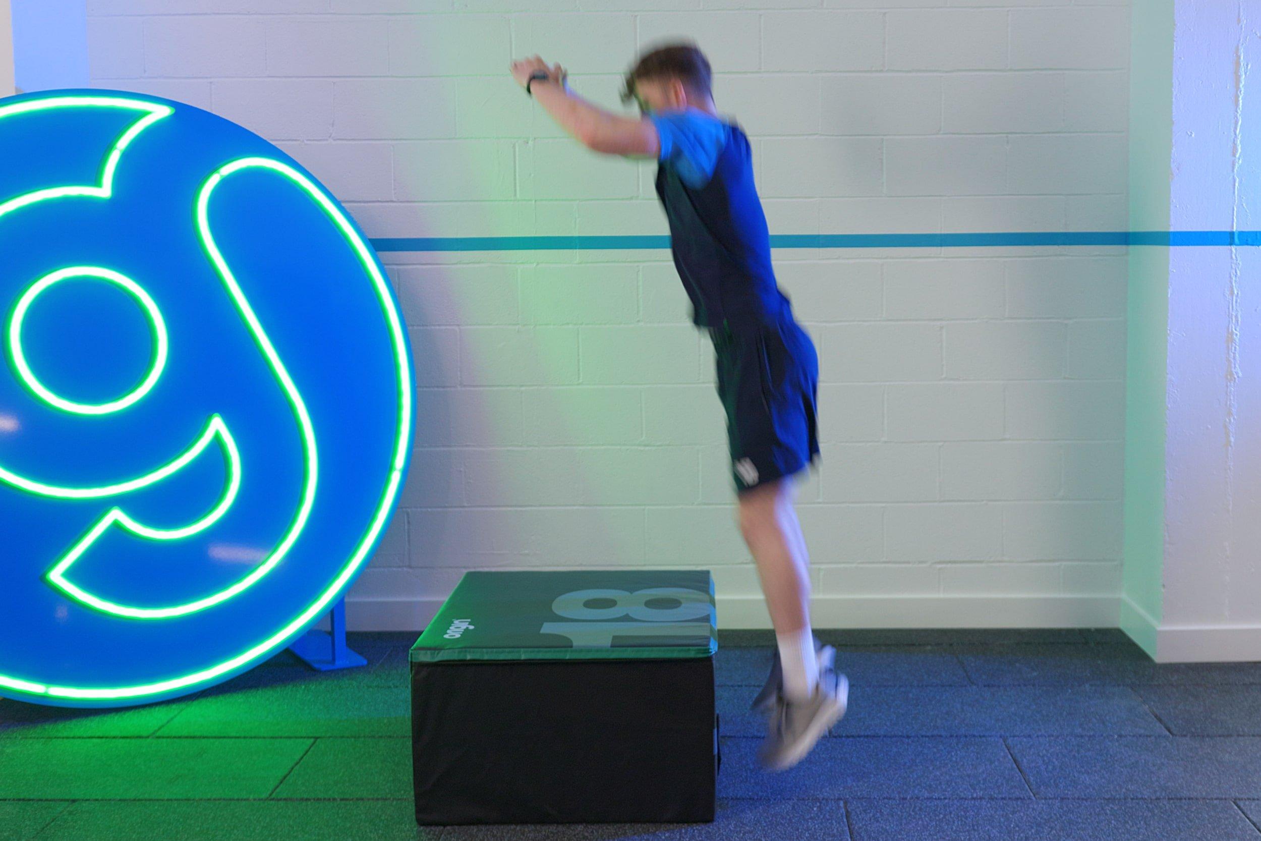 Member doing Box jumps