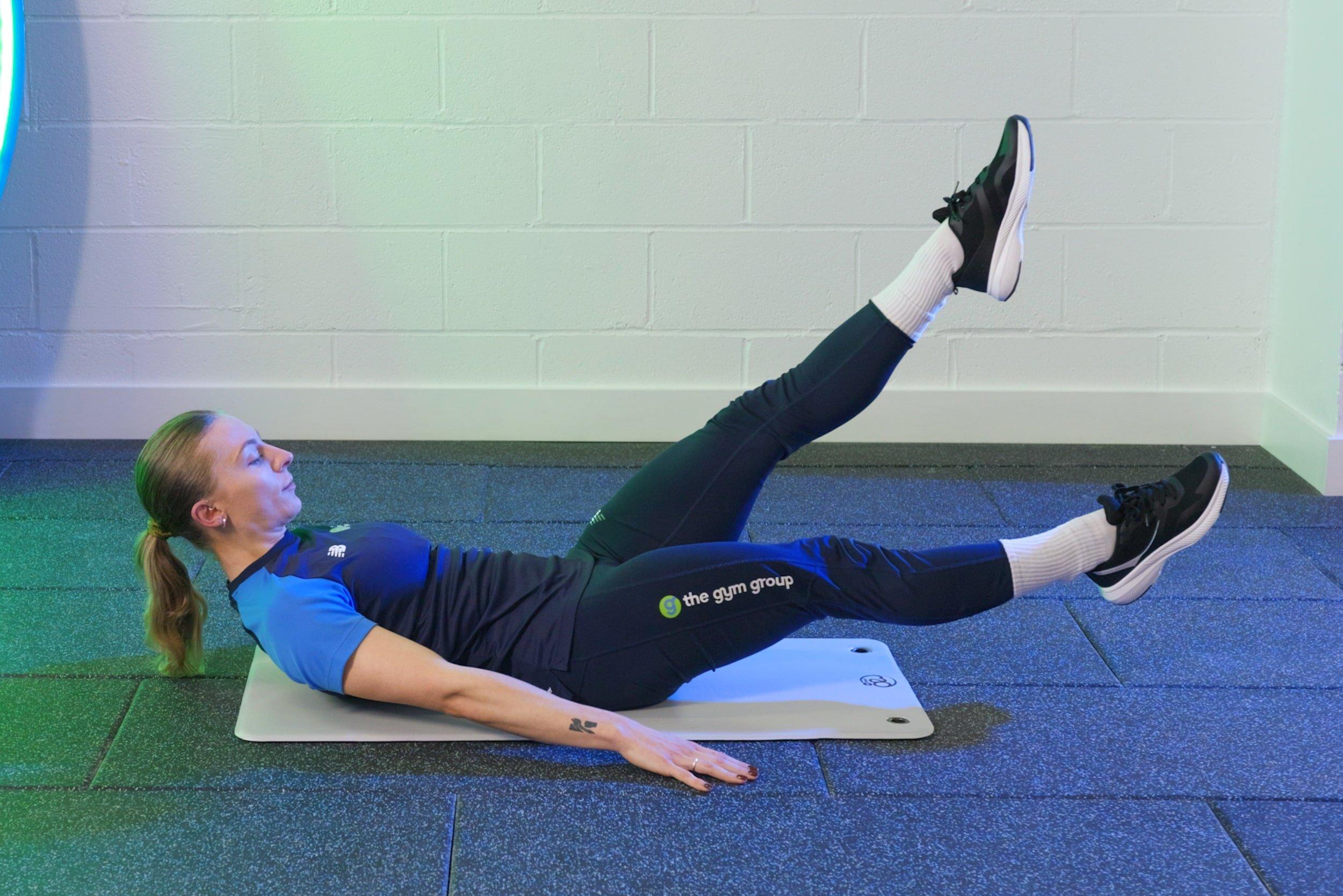 Member doing flutter kicks