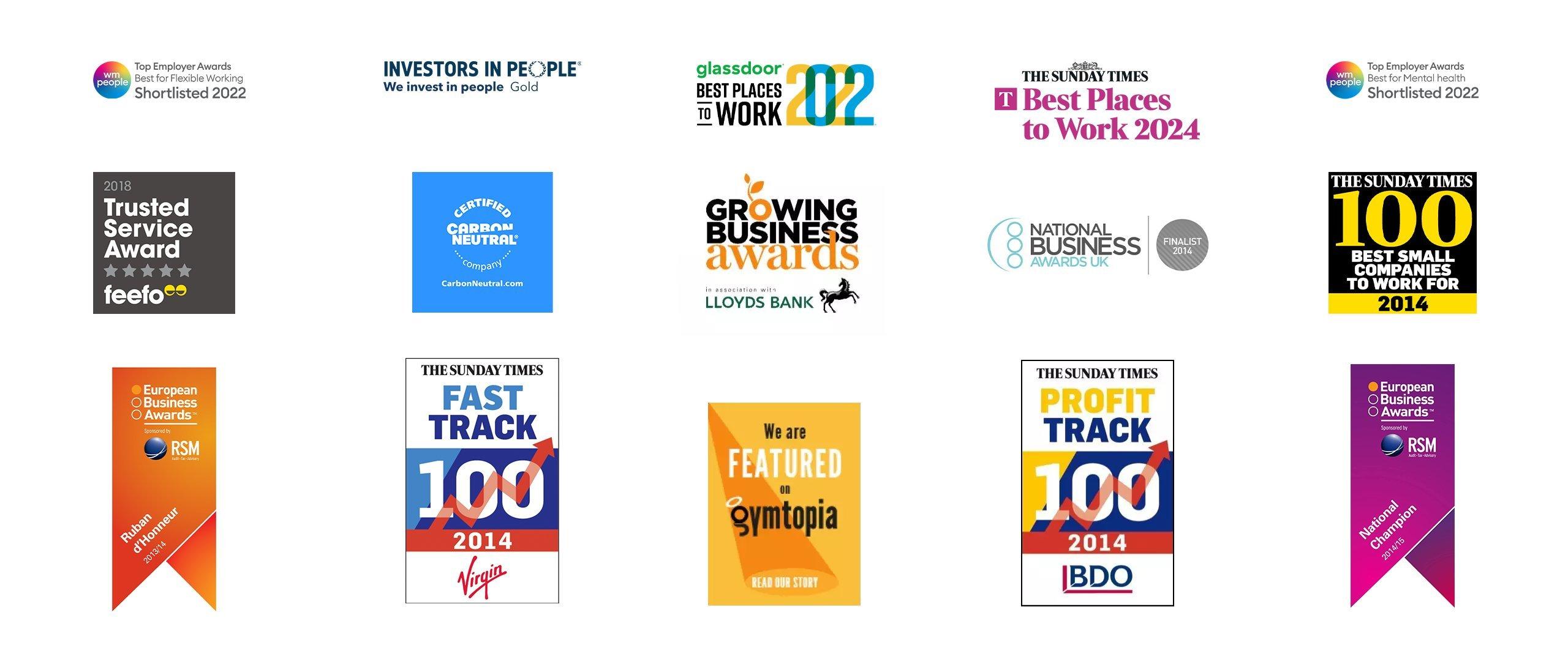 Awards Collated Logos