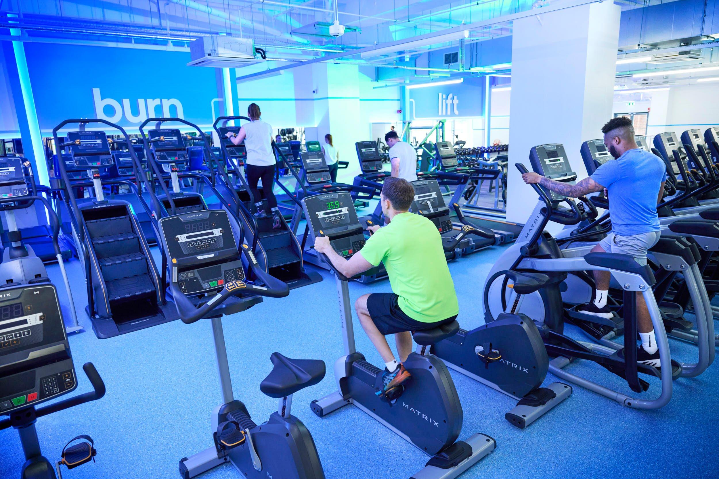 Members at a Cardio Blast class