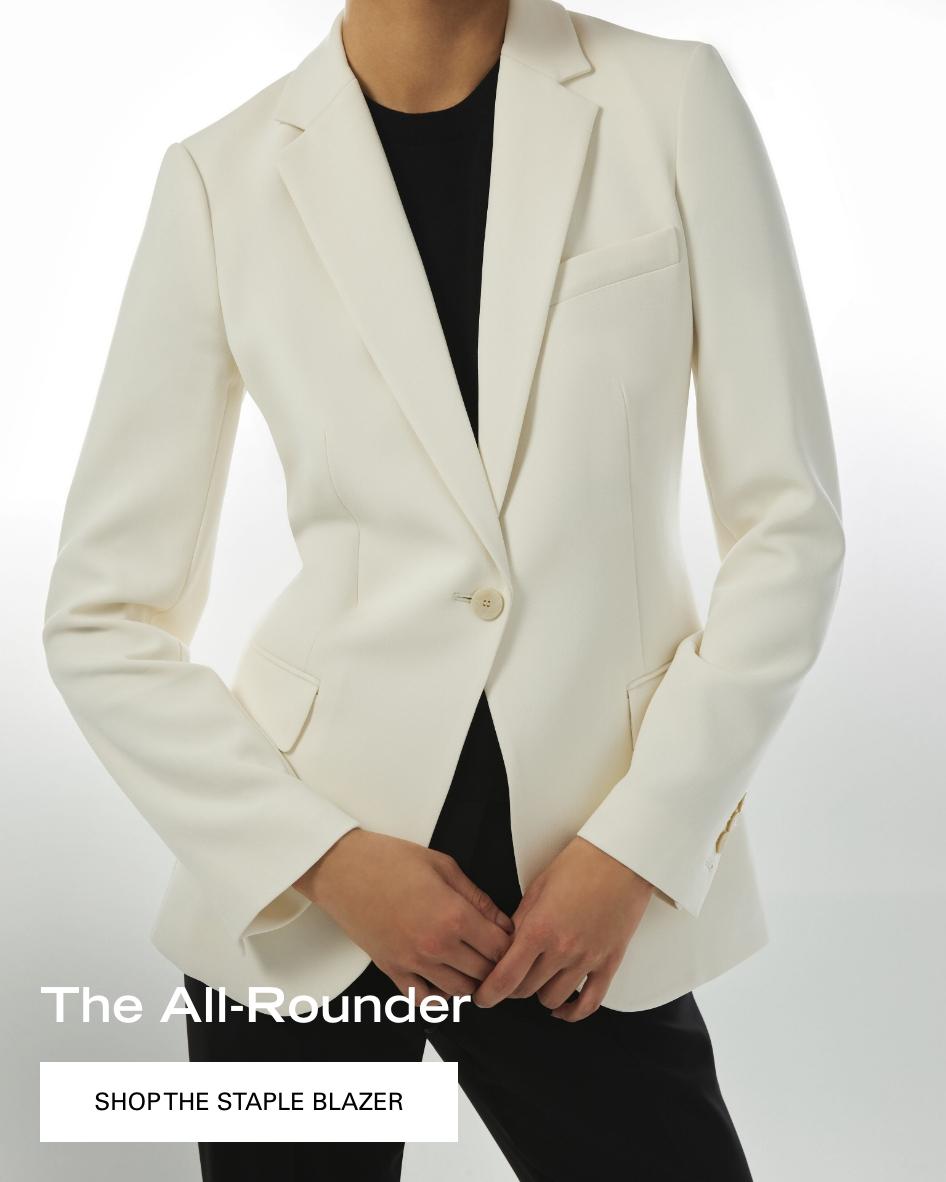 Black and clearance white blazer jacket