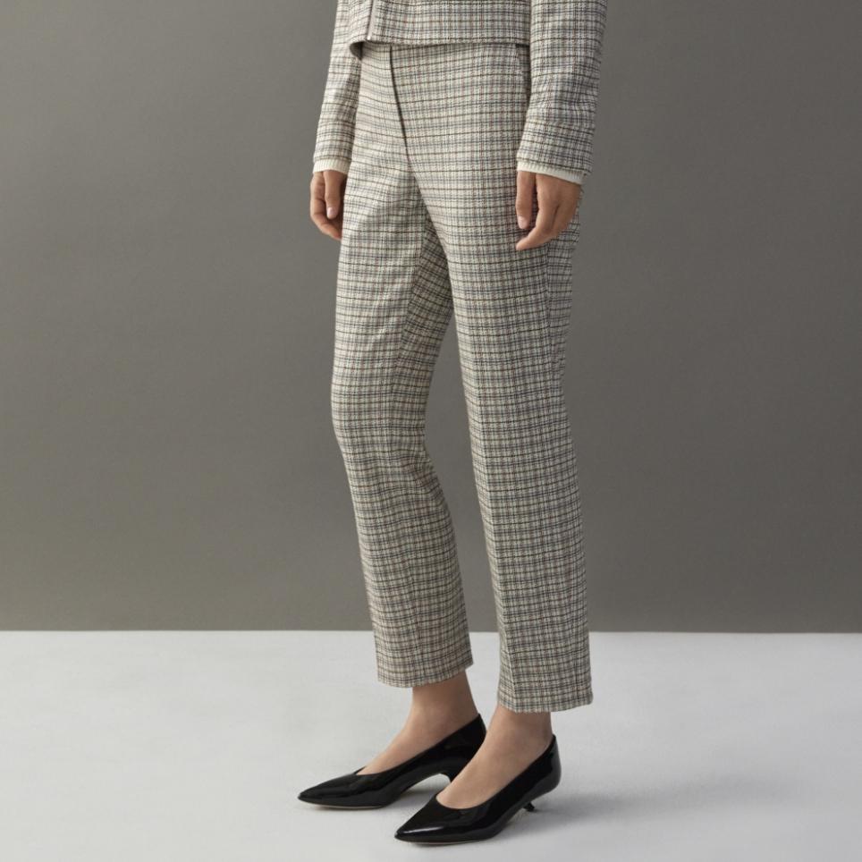 Striped Admiral Crepe Treeca Pull-On Pant | Theory