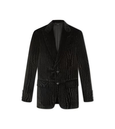 VELVET EMBOSSED MOIRE ATTICUS JACKET Tom Ford Fashion