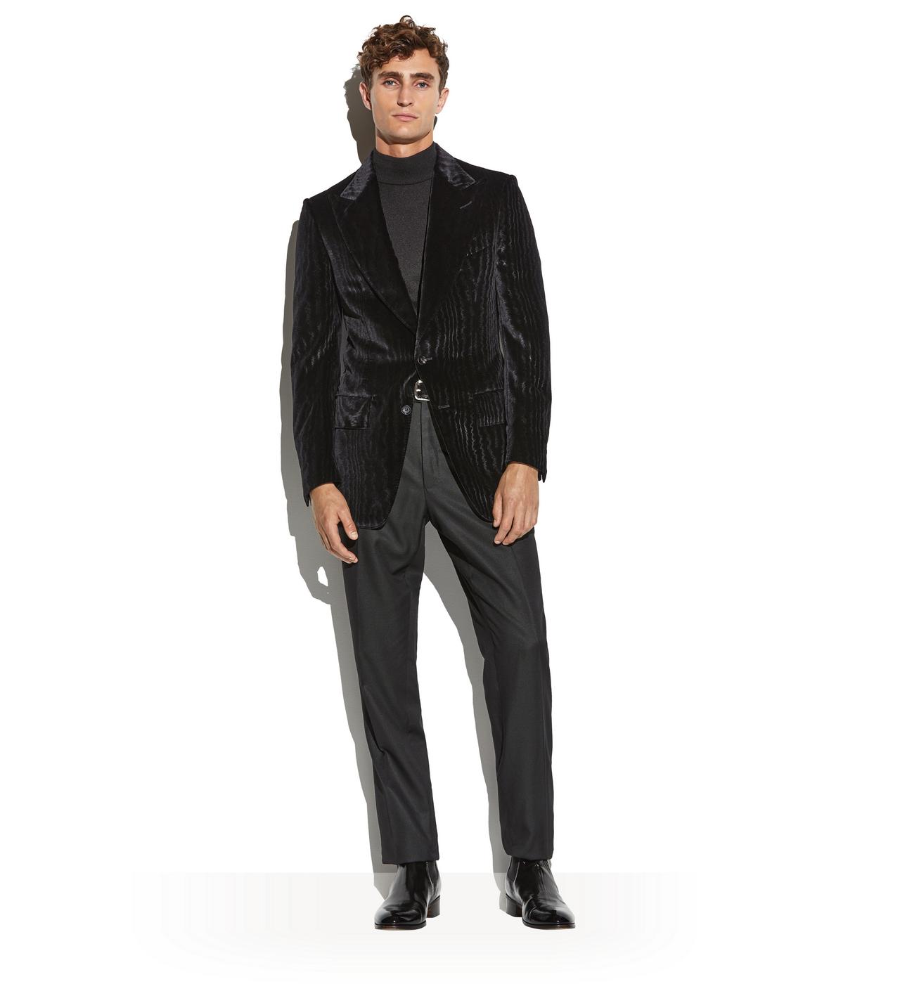 VELVET EMBOSSED MOIRÉ ATTICUS JACKET | Tom Ford Fashion VELVET EMBOSSED MOIRÉ ATTICUS JACKET | Tom Ford Fashion