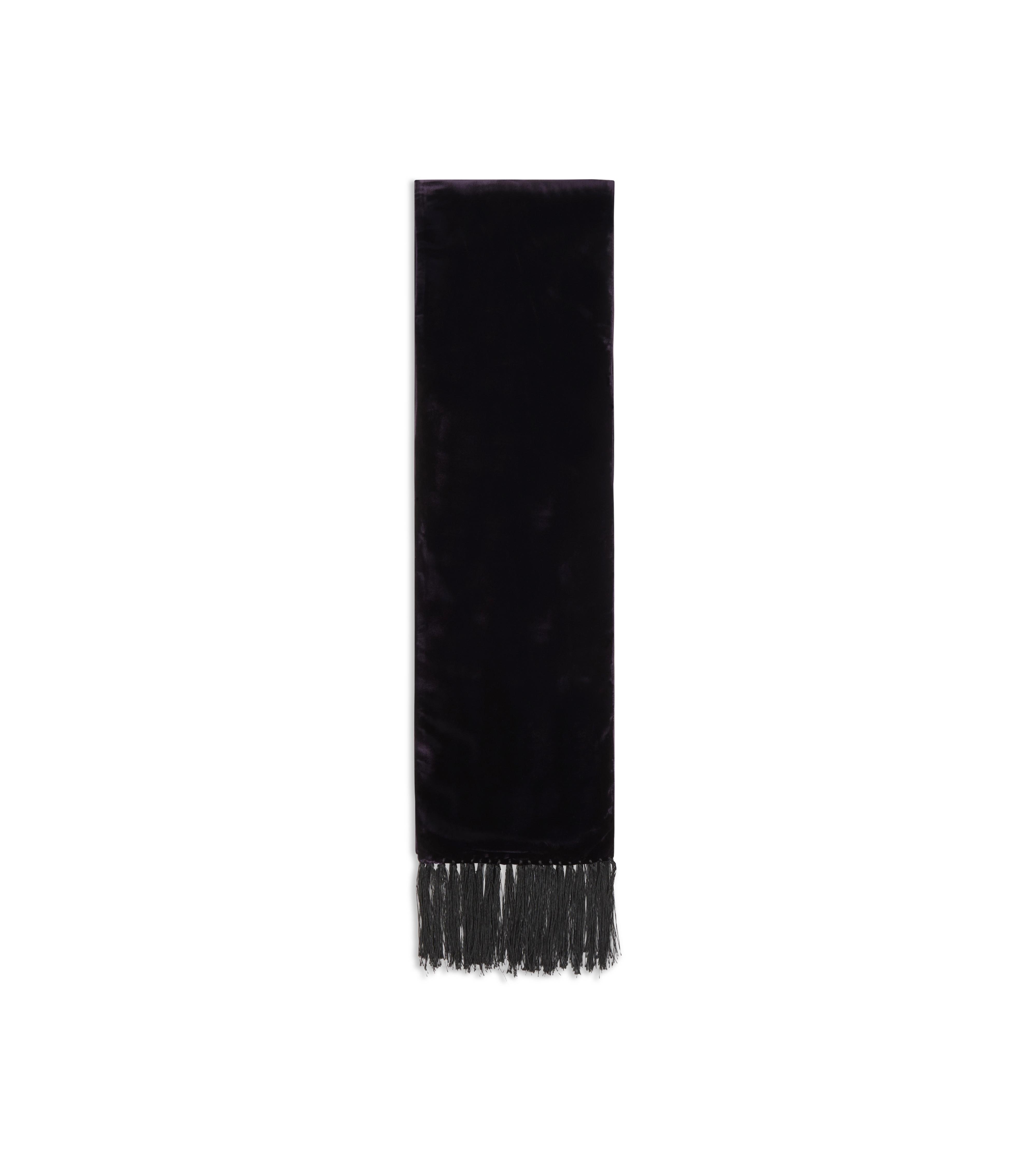 VELVET TASSEL EVENING SCARF