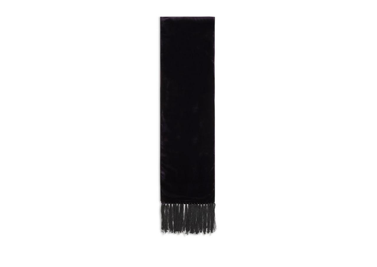 VELVET TASSEL EVENING SCARF image number 0