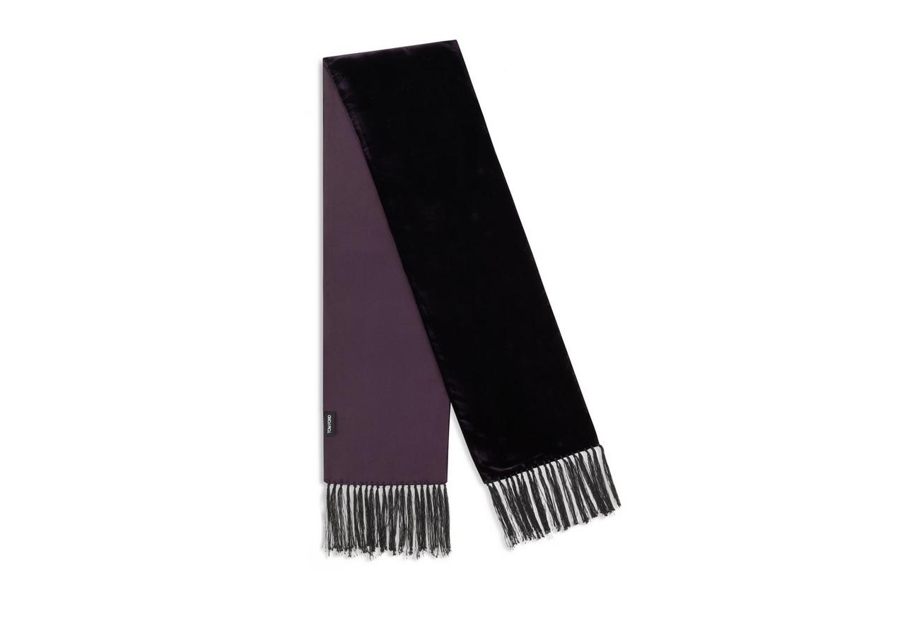 VELVET TASSEL EVENING SCARF image number 1