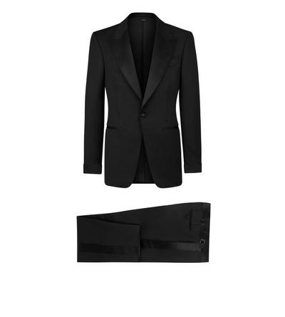 TOM FORD WOOL BLACK WOOL MOHAIR SHELTON TUXEDO