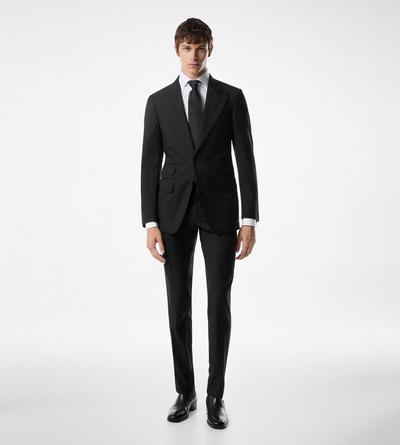 TOM FORD WOOL BLACK MASTER TWILL SHELTON SUIT