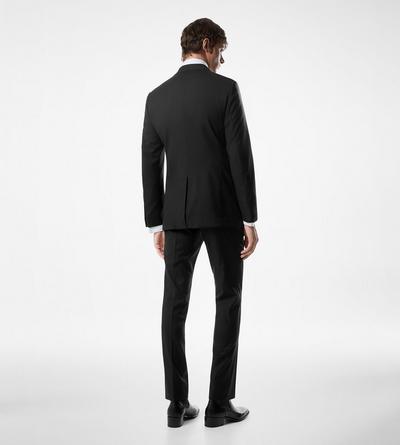 TOM FORD WOOL BLACK MASTER TWILL SHELTON SUIT