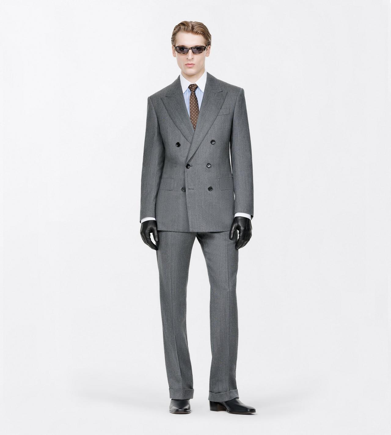 TOM FORD WOOL GREY COSTUME EN SERG&Eacute; MOULIN&Eacute;