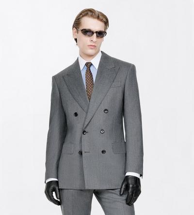 TOM FORD WOOL GREY COSTUME EN SERG&Eacute; MOULIN&Eacute;