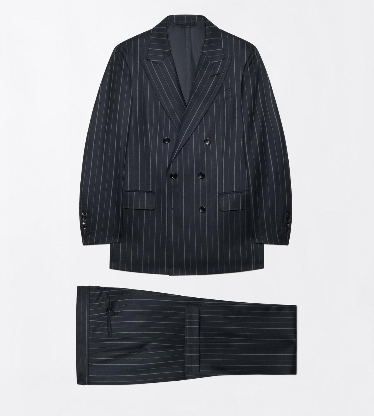 TOM FORD WOOL BLACK ALTERNATE WOOL STRIPE SUIT